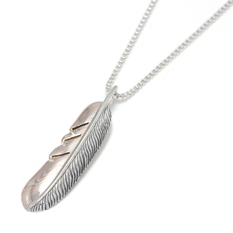 Basic MOKUME Feather Pendant