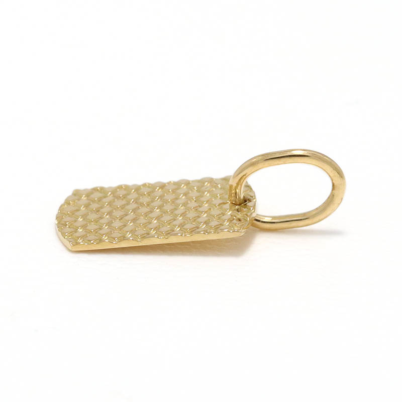 18K YG Small Snake Pattern Dog Tag