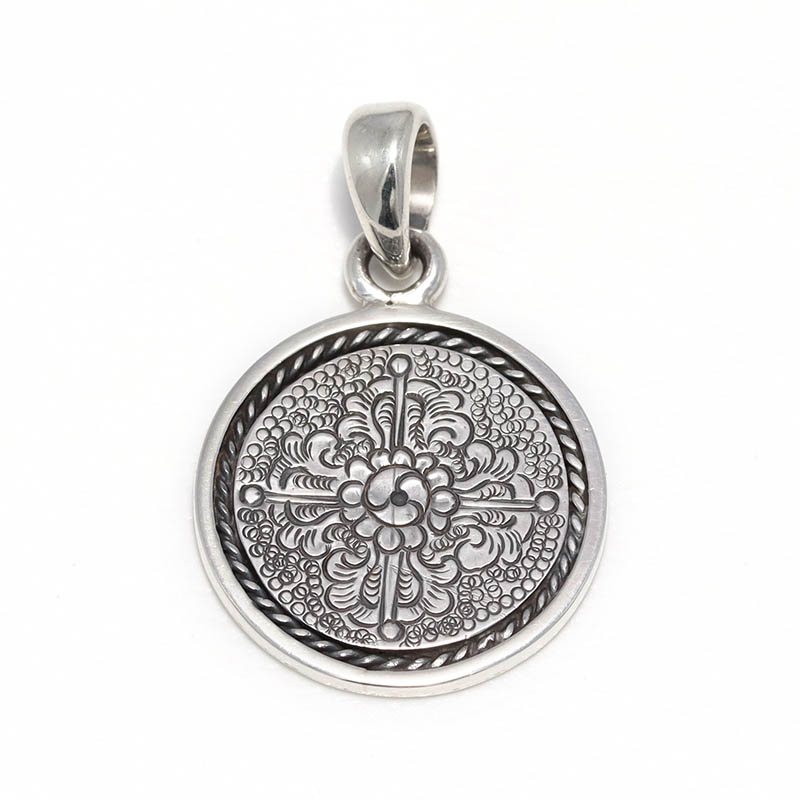 Double Dorje Coin Pendant