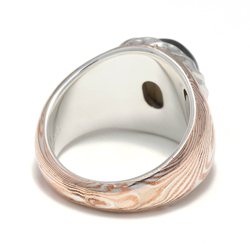 Silver Twist Top Ring w/Labradorite
