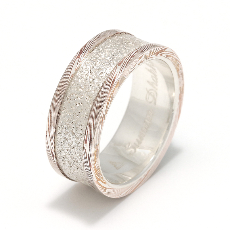 Suman Dhakhwaスーマンダックワ MOKUME Border Sandblast Ring