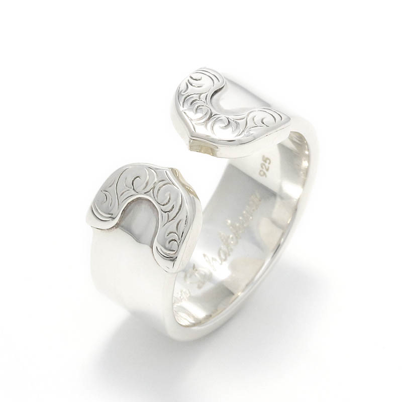 Lotus Ring Plain / Silver Carving