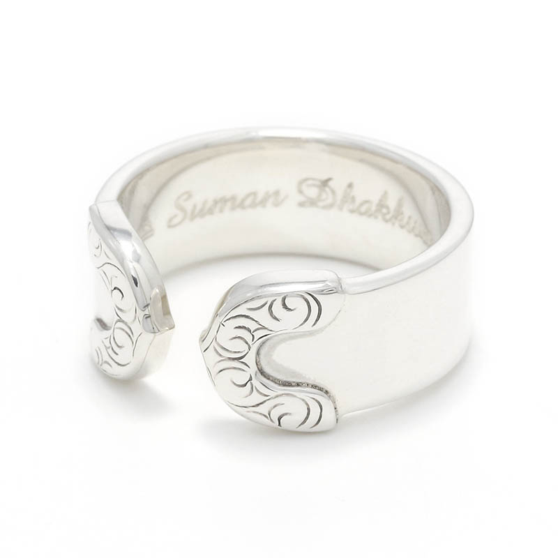 Lotus Ring Plain / Silver Carving