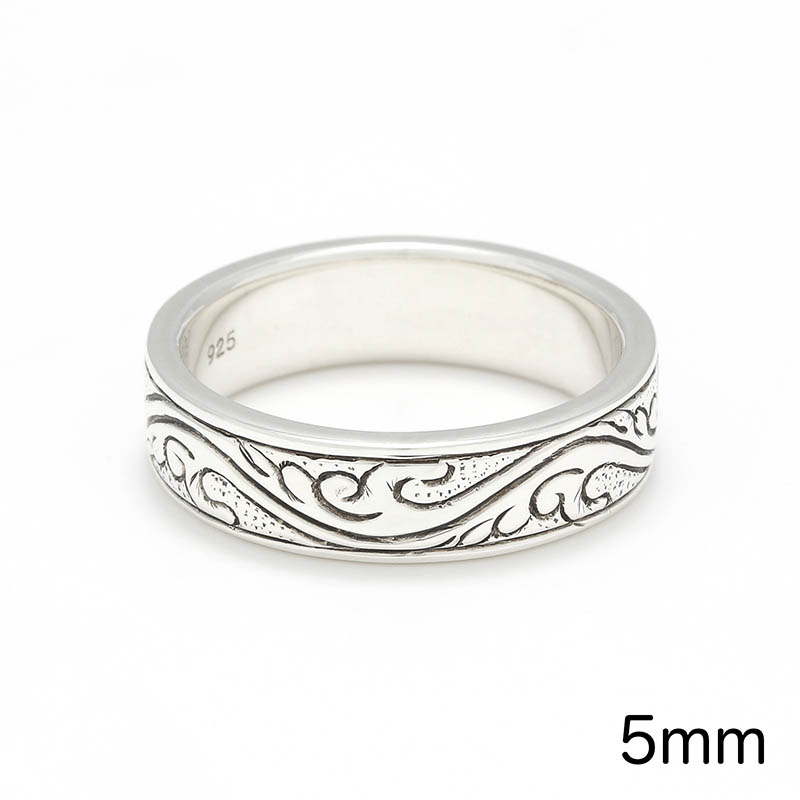 Leaf Carving Flat Ring