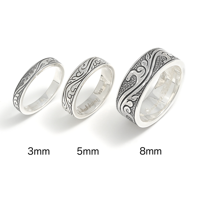 Leaf Carving Flat Ring