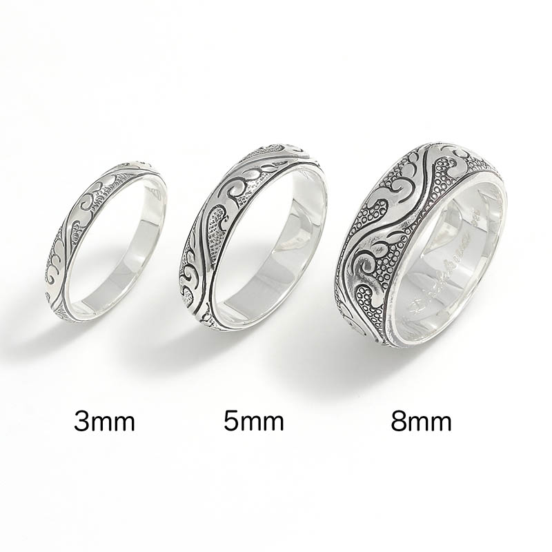 Leaf Carving Round Ring