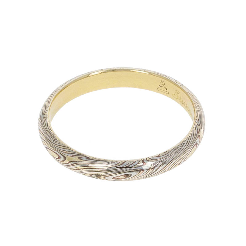 Gold MOKUME Combination Ring