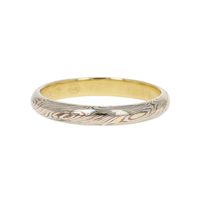 Gold MOKUME Combination Ring