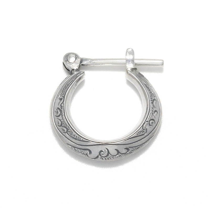 Carved Moon Hoop Pierce