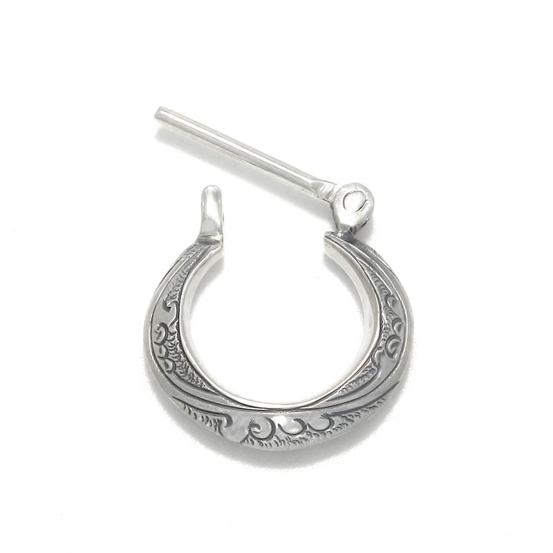 Carved Moon Hoop Pierce