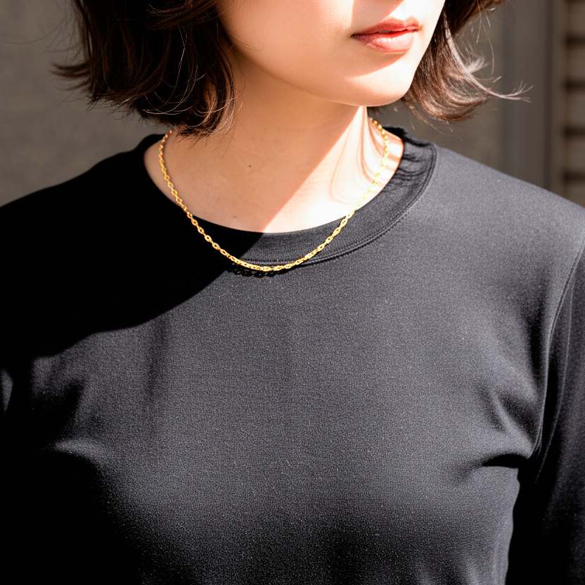 スタイルチェーンアンカー - ゴールドプレート