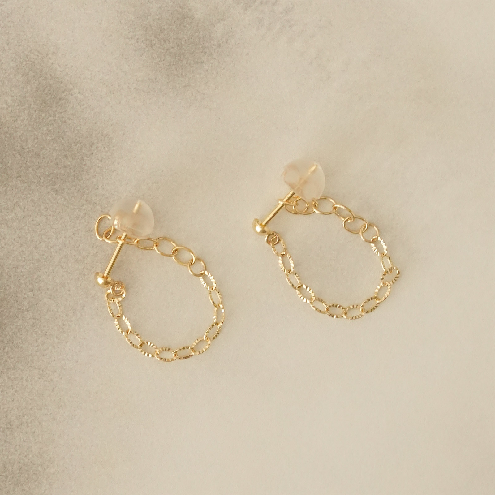 ペタルチェーンフープピアス - ファセット