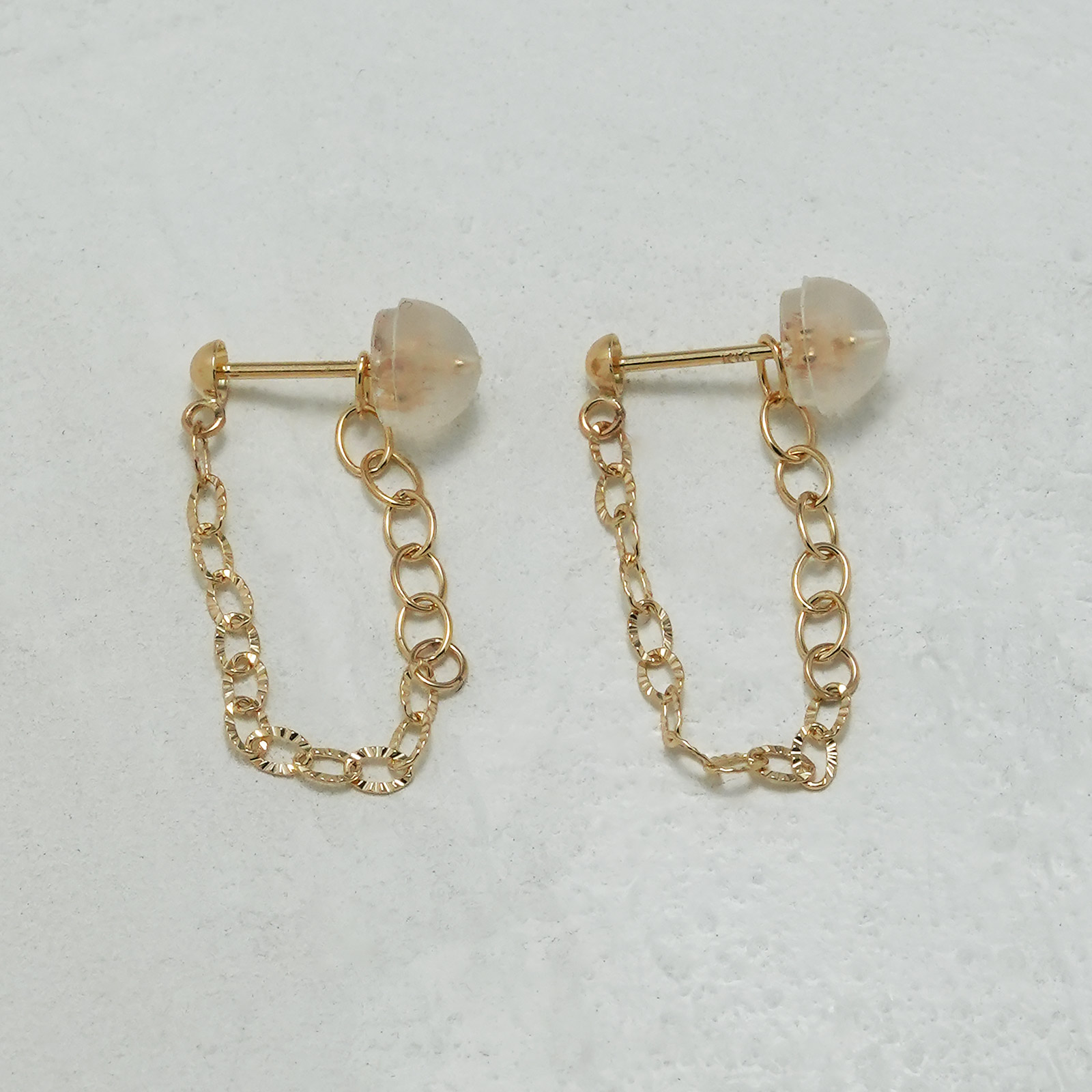 ペタルチェーンフープピアス - ファセット