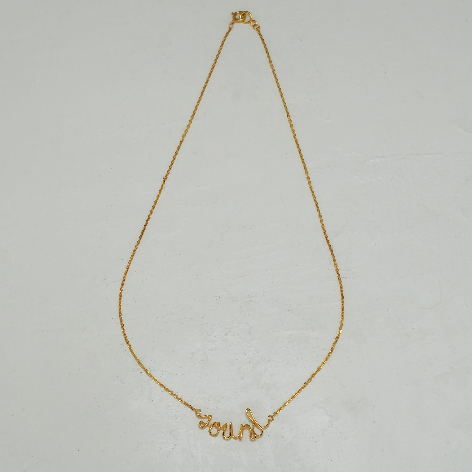 ワイヤーネックレス - サウンド - ゴールドプレート