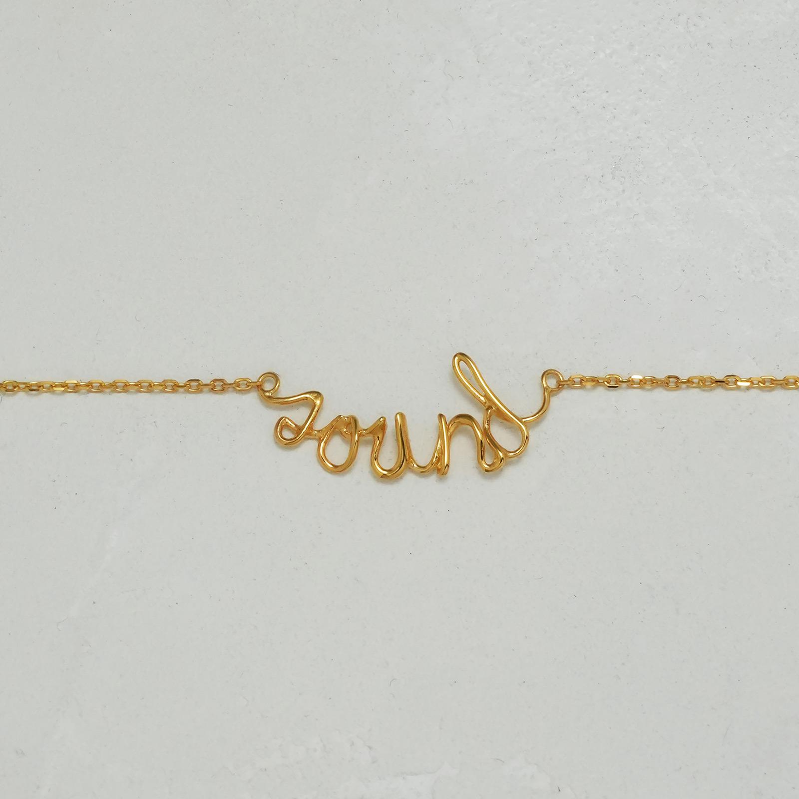 ワイヤーネックレス - サウンド - ゴールドプレート