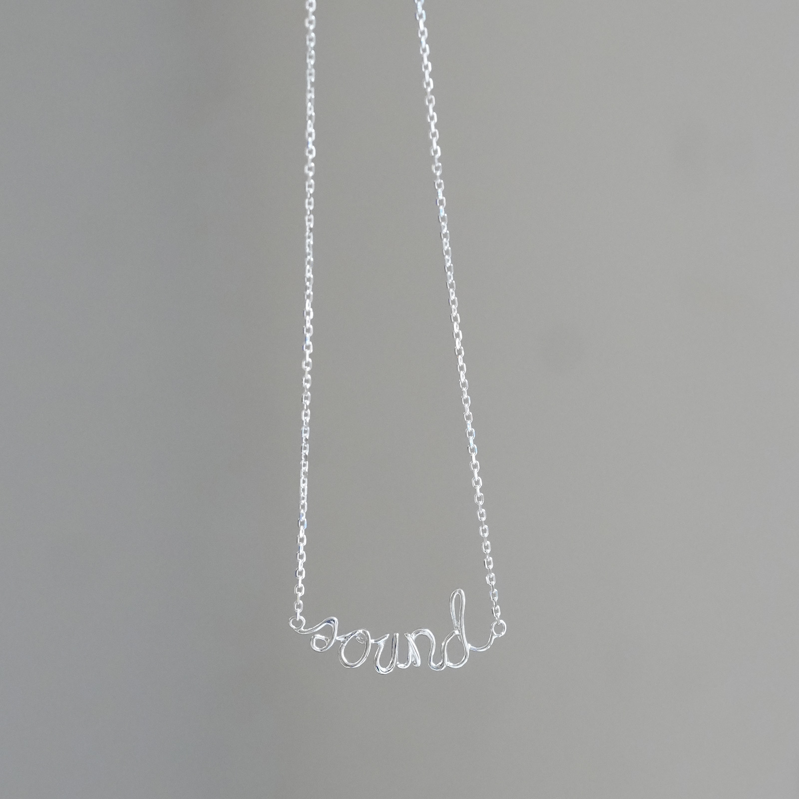 ワイヤーネックレス - サウンド - シルバー