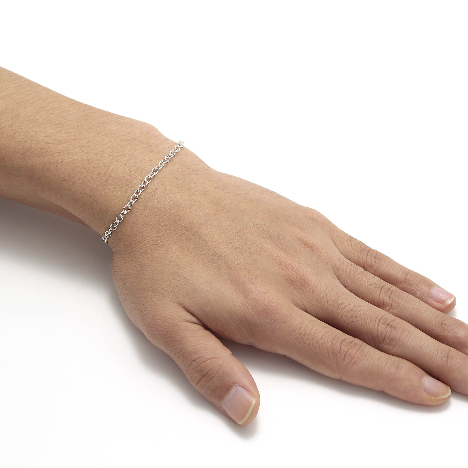 JUST GOOD Chain Bracelet - Round - Silver