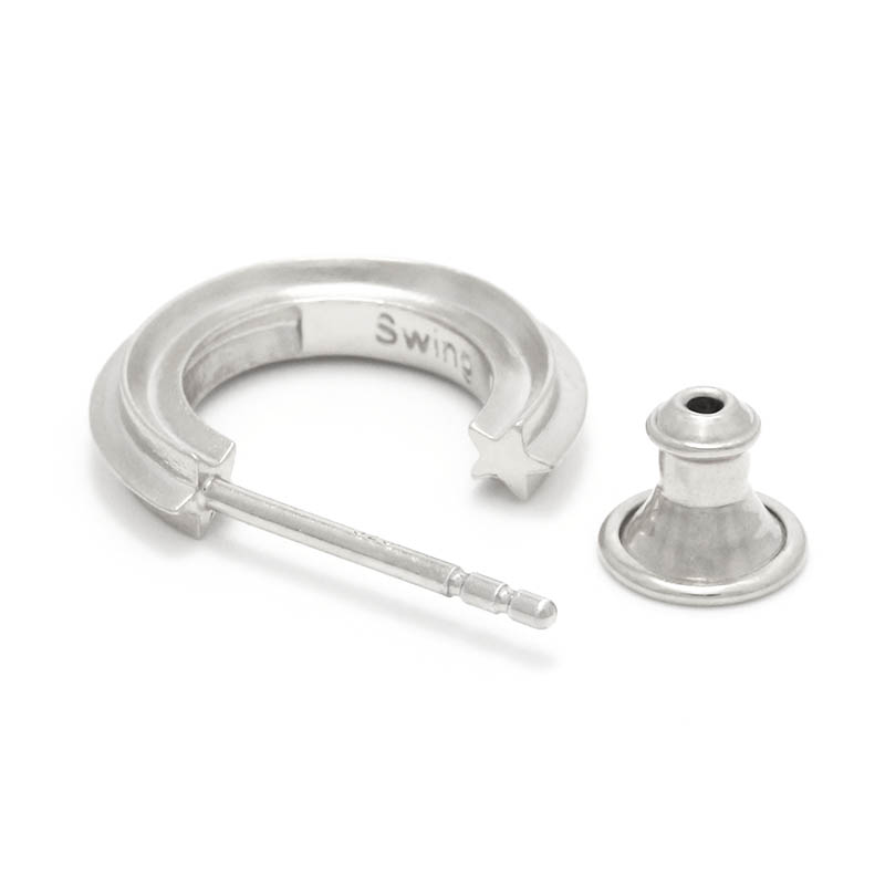 Twinkle Star Hoop Pierce - Silver
