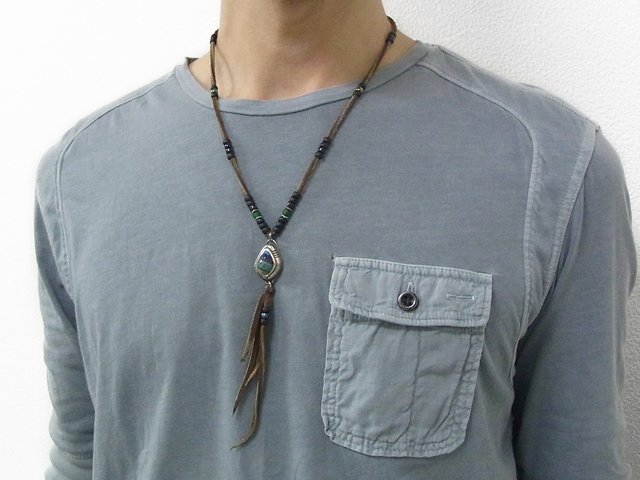 Amara Sympathy Of Soul アマラ シンパシーオブソウル Inlay Leather Necklace インレイレザーネックレス