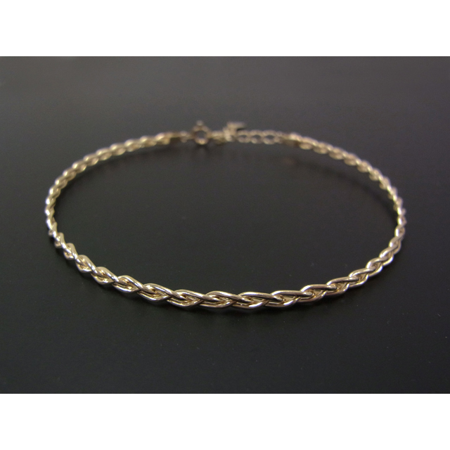 Woven Bangle - L K10Yellow Gold