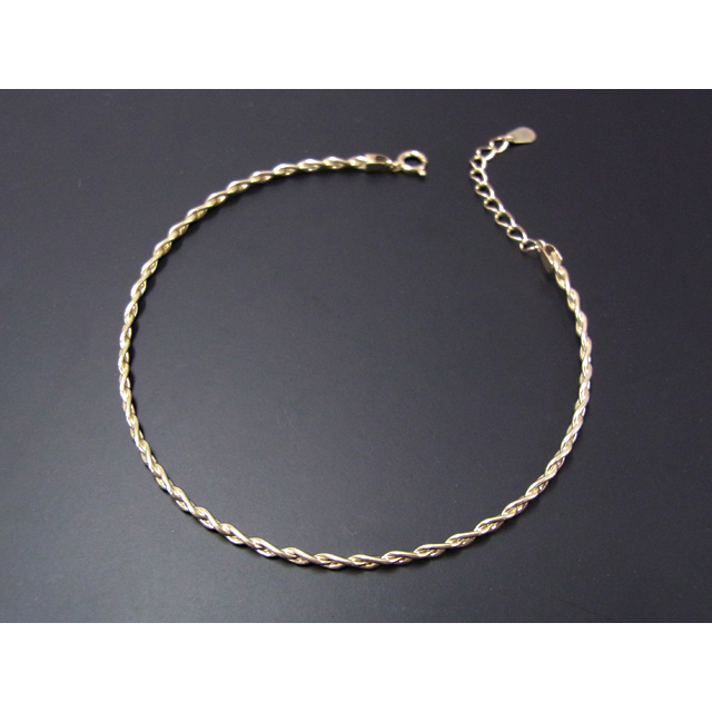 Woven Bangle - L K10Yellow Gold