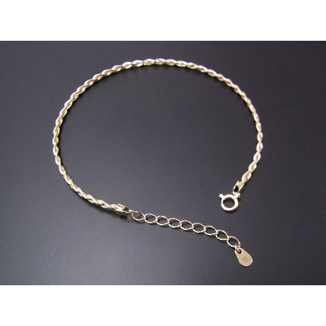 Woven Bangle - L K10Yellow Gold