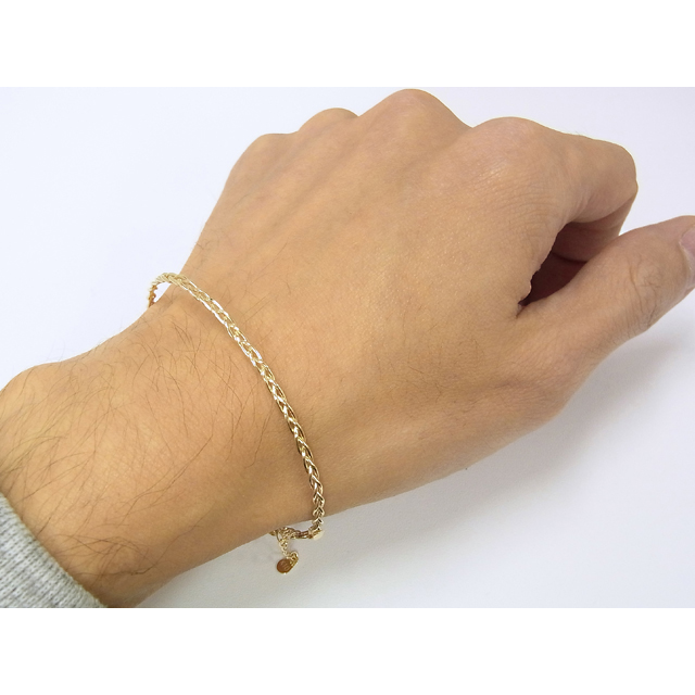 Woven Bangle - L K10Yellow Gold