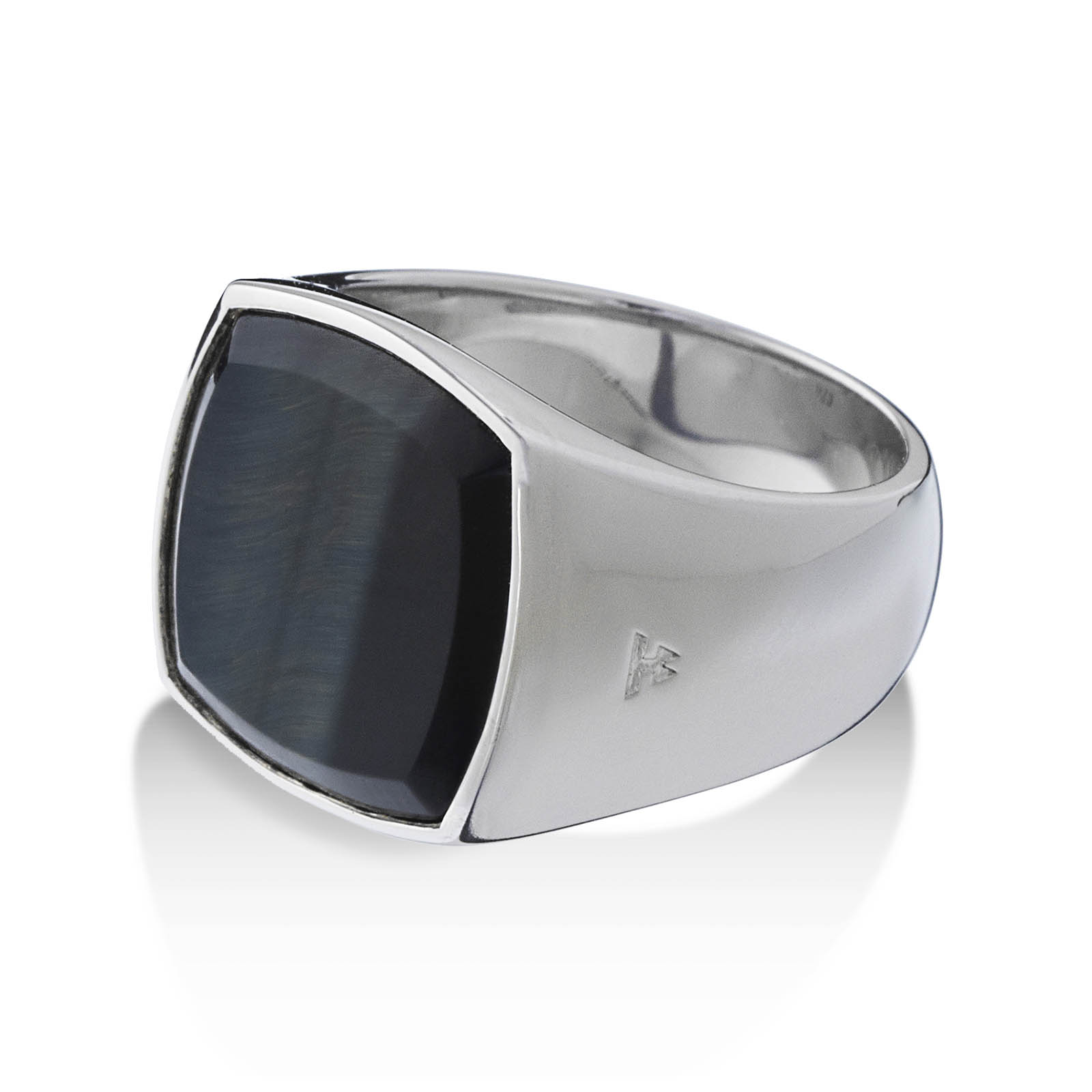Cushion Blue Hawk Eye Ring