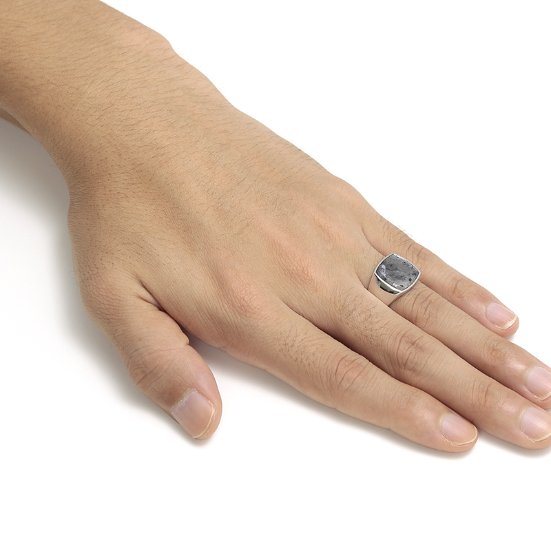 Cushion Larvikite Ring