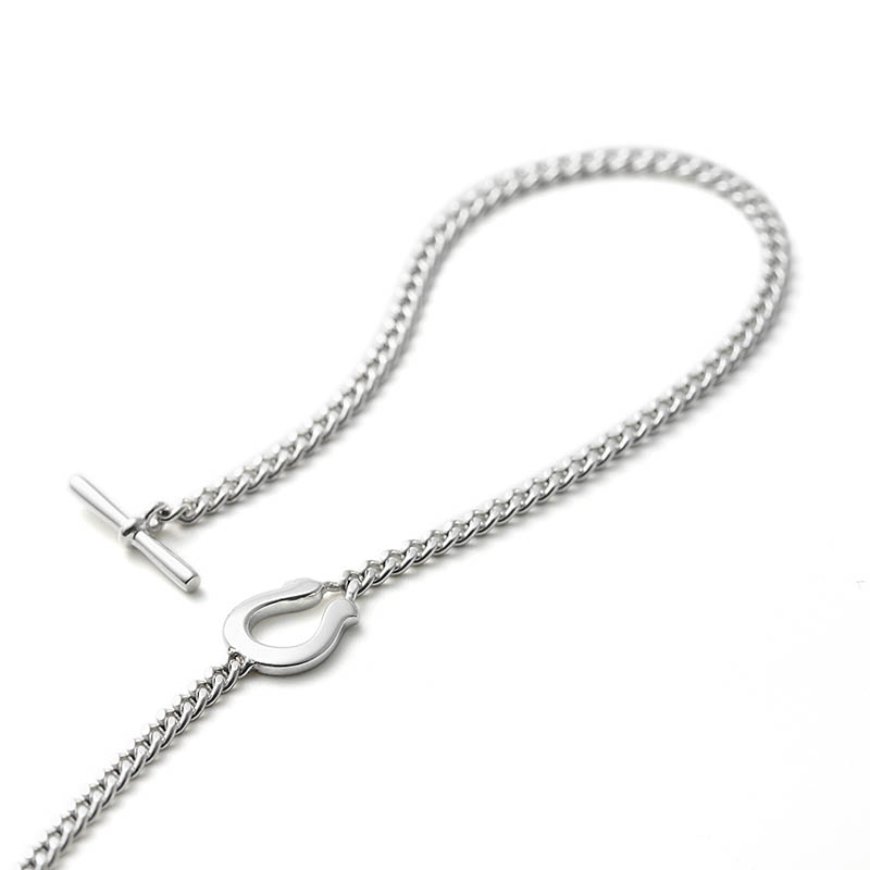 Thin Horseshoe Toggle Wallet Chain - Curb