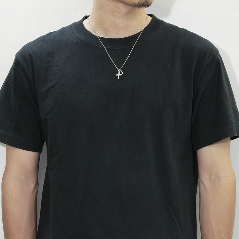 S.O.S fp恵比寿本店、WEB限定 Small Gravity Cross Necklace w/Horseshoe - Silver w/CZ