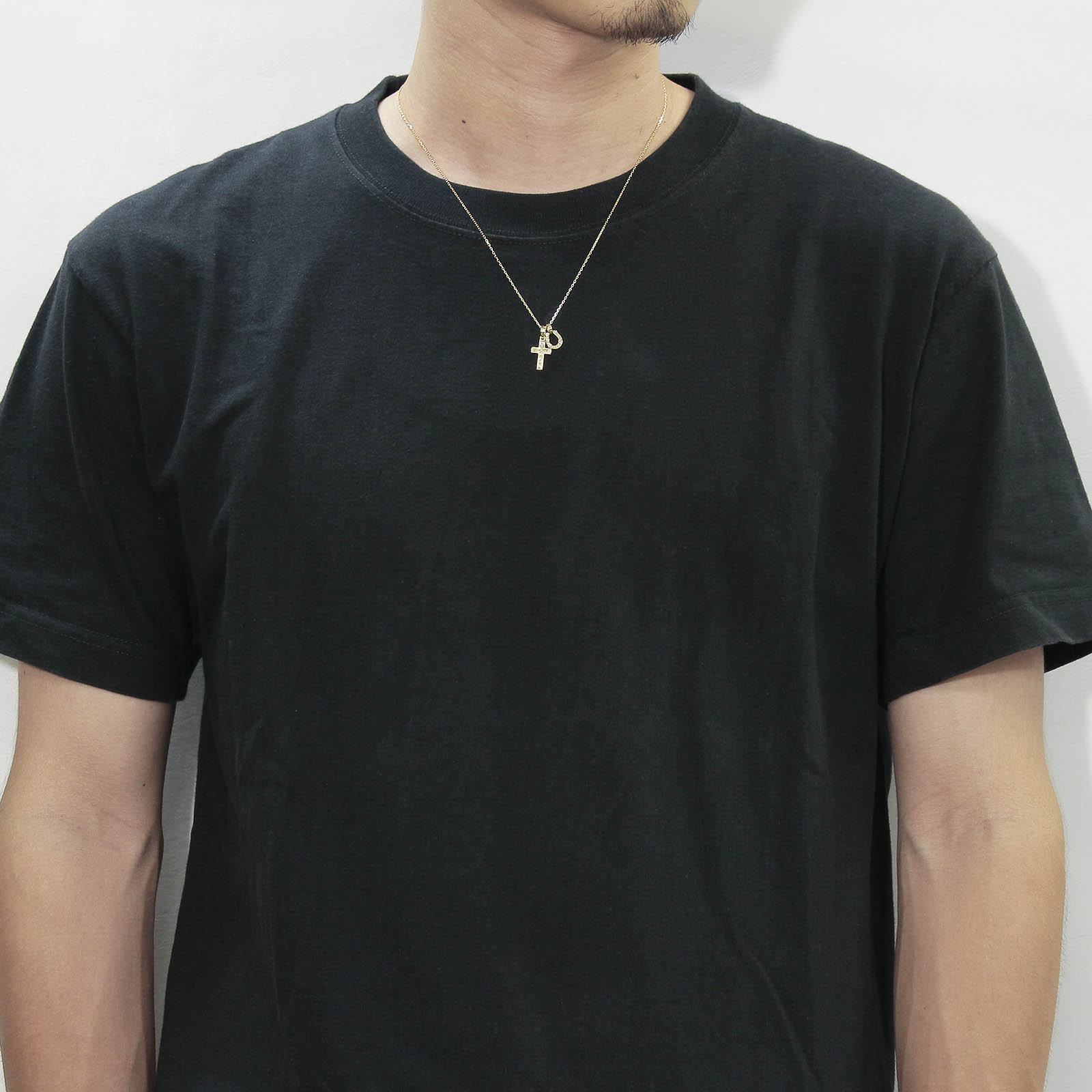 S.O.S fp恵比寿本店、WEB限定 Small Gravity Cross Necklace w/Horseshoe - K18Yellow Gold w/Diamond
